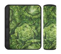 Car Seat Belt Covers 2 Pcs Soft Camera Bag Strap Cover for Women Men Kids M Green Cabbage Vegetable Print