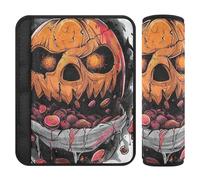 Car Seat Belt Covers 2 Pcs Soft Car Safety Seat Belt Strap Shoulder Pad for Adults Child Kids M Pumpkin Ethereal Form Candy Halloween