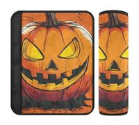 Car Seat Belt Covers 2 Pcs Soft Car Safety Seat Belt Strap Shoulder Pad for Women Men Kids S Happy Halloween Pumpkin Face