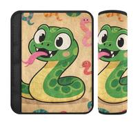 Car Seat Belt Covers 2 Piecing Soft Seat Belt Shoulder Strap Covers Pad for Women Men Kids S Snake Pattern Art
