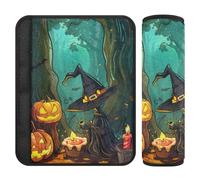 Car Seat Belt Covers Set of 2 Breathable Car Safety Seat Belt Strap Shoulder Pad for Adults Youth Kids S Treat Or Trick Fun Party Celebration Background