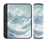 Car Seat Belt Covers Set of 2 Breathable Seat Belt Shoulder Strap Covers Pad for Adults Child Kids M Snow Mountain Landscape Art