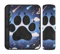 Car Seat Belt Covers Set of 2 Soft Car Safety Seat Belt Strap Shoulder Pad for Adults Youth Kids M Cosmic Cat Paws
