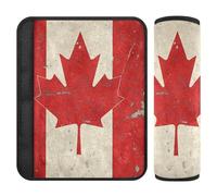 Car Seat Belt Covers Set of 2 Soft Car Safety Seat Belt Strap Shoulder Pad for Women Men Kids M Canada Flag