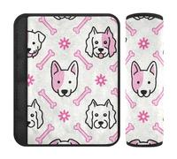Car Seat Belt Covers Set of 2 Soft Car Safety Seat Belt Strap Shoulder Pad for Women Men Kids S Dog Bone Blush Repeat Art