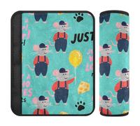 Car Seat Belt Covers Set of 2 Soft Seat Belt Shoulder Strap Covers Pad for Adults Child Kids M Pet - Loving Girl Pattern