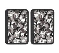 Car Seat Belt Cushions,2 Packs Soft Comfort Universal Car Seat Belt Pads Cover-Black Grey White Camo Print