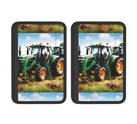 Car Seat Belt Cushions,2 Packs Soft Comfort Universal Car Seat Belt Pads Cover-Company Farm Tractor Print