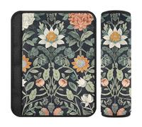 Car Seat Belt Pads 2 Pack Breathable Baby Seat Shoulder Strap Cover for Adults Child Kids M Vintage Floral Dark Background