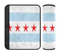Car Seat Belt Pads 2 Pack Soft Baby Seat Shoulder Strap Cover for Adults Child Kids S Chicago City Flag (USA)
