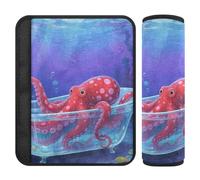 Car Seat Belt Pads 2 Pack Soft Baby Seat Shoulder Strap Cover for Adults Youth Kids S Animal sea in Bathtub