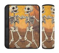 Car Seat Belt Pads 2 Pack Soft Car Safety Seat Belt Strap Shoulder Pad for Adults Child Kids S Dancing Skeletons Halloween