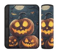 Car Seat Belt Pads 2 Pack Soft Seat Belt Shoulder Strap Covers Pad for Adults Youth Kids S Happy Halloween Banner