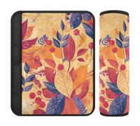 Car Seat Belt Pads 2 Pack Soft Seat Belt Shoulder Strap Covers Pad for Women Men Kids S Thanksgiving Autumn Leaves and Flowers