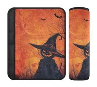 Car Seat Belt Pads 2 Pcs Breathable Car Seatbelt Shoulder Cover for Adults Youth Kids S Trick Or Treat Halloween Background