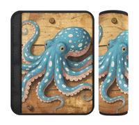 Car Seat Belt Pads 2 Pcs Soft Auto Seatbelt Shoulder Pad for Adults and Kids S 3D Animal sea Art