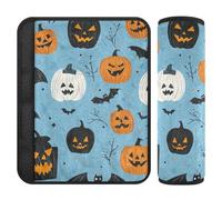 Car Seat Belt Pads 2 Pcs Soft Baby Seat Shoulder Strap Cover for Women Men Kids M Hallowmas All Saints' Day Pattern Blue
