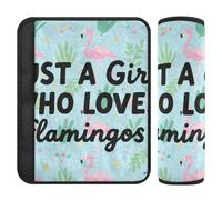 Car Seat Belt Pads 2 Pcs Soft Backpack Shoulder Strap Pad Cover for Adults Child Kids M Flamingo - Loving Girl