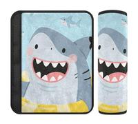 Car Seat Belt Pads 2 Pcs Soft Backpack Shoulder Strap Pad Cover for Adults Child Kids S Shark Drink Art