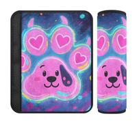 Car Seat Belt Pads 2 Piecing Breathable Camera Bag Strap Cover for Adults and Kids S Cosmic Puppy Paw