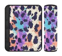 Car Seat Belt Pads 2 Piecing Soft Baby Seat Shoulder Strap Cover for Adults Youth Kids S Leopard Colorful Pattern