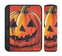 Car Seat Belt Pads 2 Piecing Soft Car Seatbelt Shoulder Cover for Adults and Kids S Halloween Crying Pumpkin