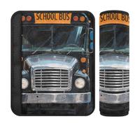 Car Seat Belt Pads 2 Piecing Soft Car Seatbelt Shoulder Cover for Adults and Kids S Retro School Bus