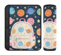 Car Seat Belt Pads 2 Piecing Soft Seat Belt Shoulder Strap Covers Pad for Adults Youth Kids M Cosmic Backpack Art