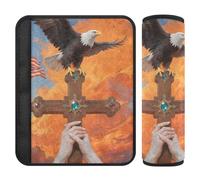 Car Seat Belt Pads Covers 2 Pack Breathable Auto Seatbelt Shoulder Pad for Adults Child Kids S Bird Cross Faith