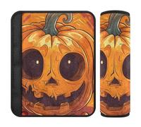 Car Seat Belt Pads Covers 2 Pack Breathable Backpack Shoulder Strap Pad Cover for Women Men Kids S Pumpkin Ethereal Form Candy Halloween