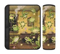 Car Seat Belt Pads Covers 2 Pack Breathable Seat Belt Shoulder Strap Covers Pad for Adults Youth Kids S Frog - Filled Cozy Room