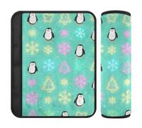 Car Seat Belt Pads Covers 2 Pack Soft Auto Seatbelt Shoulder Pad for Adults Youth Kids S Penguin Snowflake Print