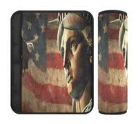 Car Seat Belt Pads Covers 2 Pack Soft Baby Seat Shoulder Strap Cover for Women Men Kids S USA Presidents Day Flag & Lady Liberty