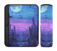 Car Seat Belt Pads Covers 2 Pack Soft Backpack Shoulder Strap Pad Cover for Adults Youth Kids S Pixel Art Halloween Background in Retro Game Style