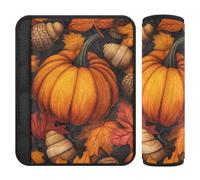 Car Seat Belt Pads Covers 2 Pack Soft Camera Bag Strap Cover for Adults and Kids M Autumn Harvest with Pumpkins Acorns