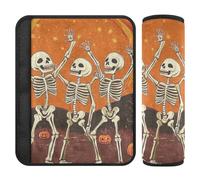 Car Seat Belt Pads Covers 2 Pack Soft Camera Bag Strap Cover for Women Men Kids M Dancing Skeletons Halloween