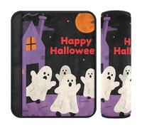 Car Seat Belt Pads Covers 2 Pack Soft Car Safety Seat Belt Strap Shoulder Pad for Adults and Kids S Halloween Ethereal Form Cute Design