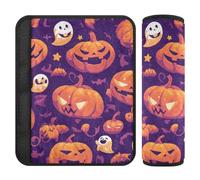 Car Seat Belt Pads Covers 2 Pack Soft Car Safety Seat Belt Strap Shoulder Pad for Adults and Kids S Halloween Holiday Pumpkin Greeting