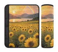 Car Seat Belt Pads Covers 2 Pack Soft Car Safety Seat Belt Strap Shoulder Pad for Adults Youth Kids M Sunflower Sunset View