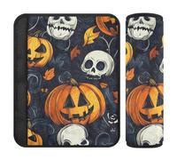 Car Seat Belt Pads Covers 2 Pack Soft Car Seatbelt Shoulder Cover for Adults Youth Kids S Seamless All Saints' Day Happy Halloween Pattern