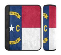 Car Seat Belt Pads Covers 2 Pack Soft fluffier Child Safety Seat Shoulder Strap Cover for Adults and Kids S North Carolina State Flag