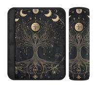 Car Seat Belt Pads Covers 2 Pack Soft Seat Belt Shoulder Strap Covers Pad for Women Men Kids S Moon Tree Celestial Art Print