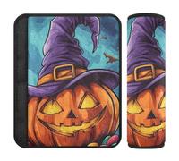 Car Seat Belt Pads Covers 2 Pcs Breathable Car Seatbelt Shoulder Cover for Women Men Kids S Witch Pumpkin and Candy
