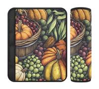 Car Seat Belt Pads Covers 2 Pcs Breathable Child Safety Seat Shoulder Strap Cover for Adults and Kids S Autumn Rustic Thanksgiving Day Harvest Festival
