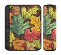 Car Seat Belt Pads Covers 2 Pcs Breathable Seat Belt Shoulder Strap Covers Pad for Adults Child Kids S Autumn Colorful Leaves Berries Acorns