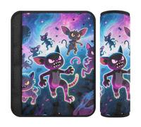 Car Seat Belt Pads Covers 2 Pcs Soft Backpack Shoulder Strap Pad Cover for Women Men Kids M Cosmic Cat Adventure