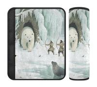 Car Seat Belt Pads Covers 2 Pcs Soft Car Seatbelt Shoulder Cover for Adults Youth Kids S Arctic Animal Scene