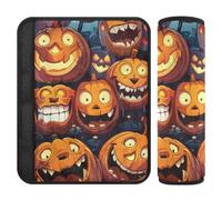 Car Seat Belt Pads Covers 2 Pcs Soft Child Safety Seat Shoulder Strap Cover for Adults Youth Kids S Trick Or Treat and Funny Faces