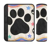 Car Seat Belt Pads Covers 2 Pcs Soft Child Safety Seat Shoulder Strap Cover for Women Men Kids S Dog Paw Print Art