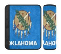 Car Seat Belt Pads Covers 2 Pcs Soft fluffier Car Safety Seat Belt Strap Shoulder Pad for Adults Child Kids M Oklahoma State Flag